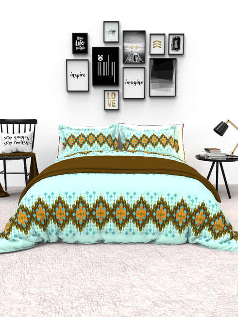 The White Moss Denmark Double bed 100% cotton bedsheet with 2 pillow covers